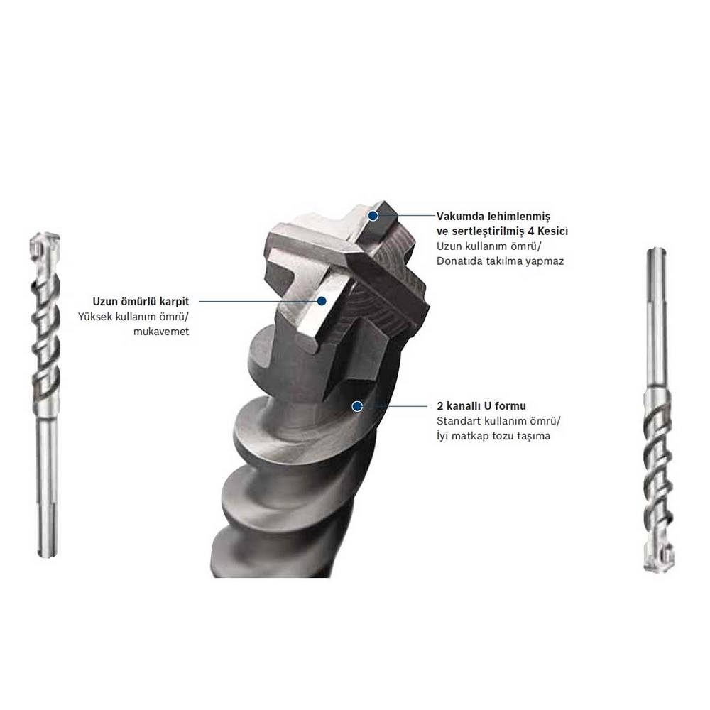 Bosch Sds-Max Delici Uç 25X510 4 Elmaslı