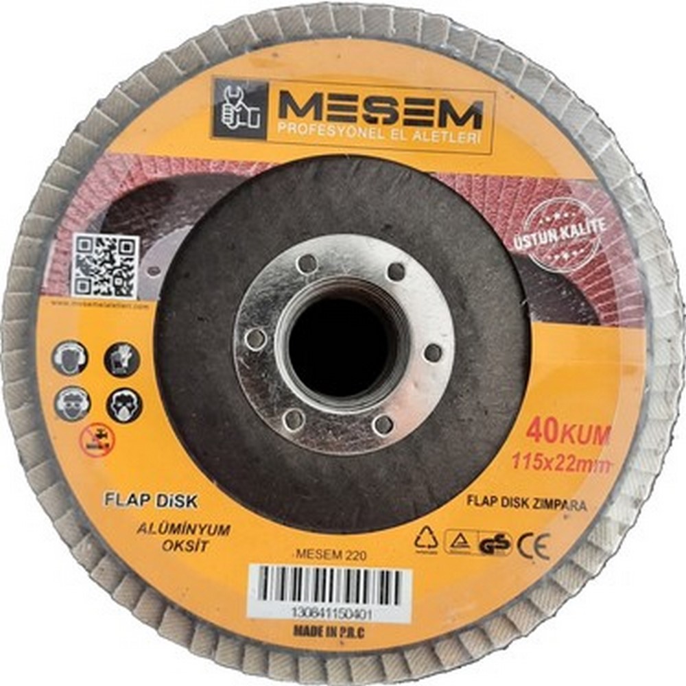 Meşem Flap Disk Zımpara 40 Kum 115 mm