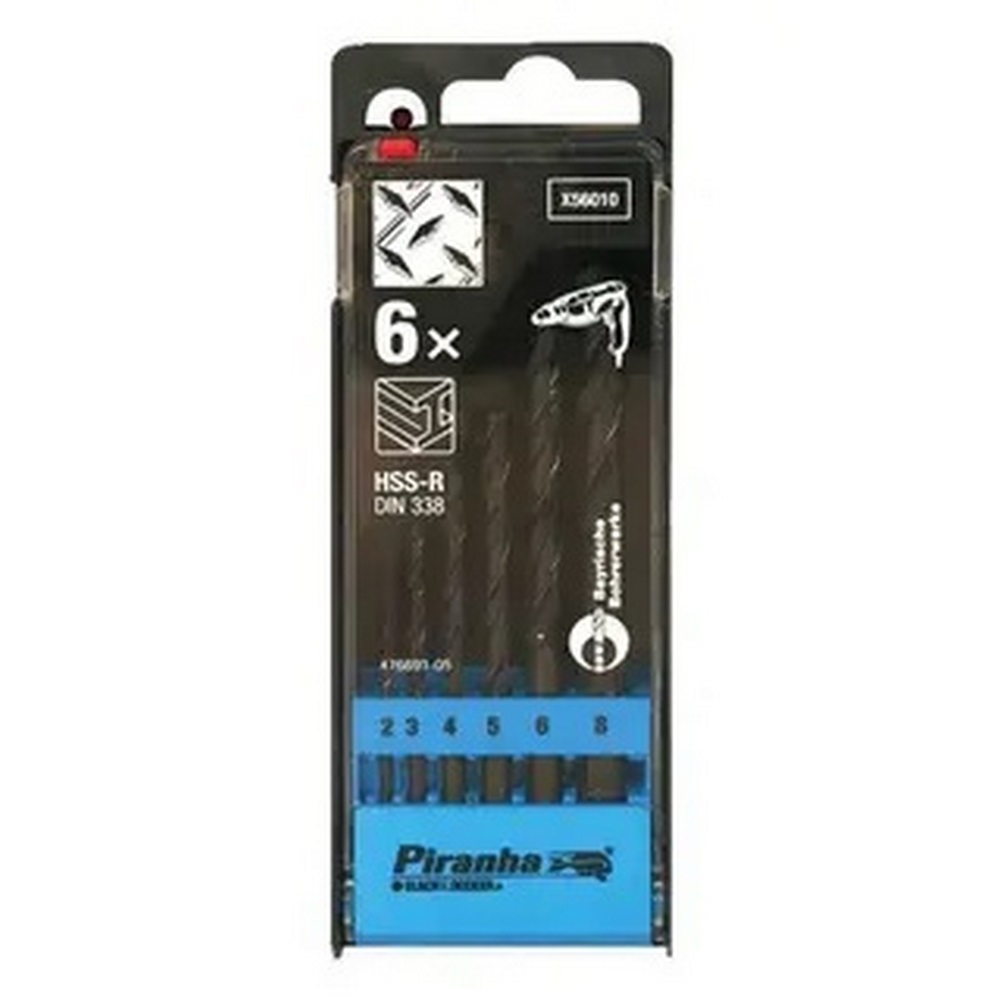 Black & Decker Piranha 6prc Hss Metal Matkap Ucu  Mavi
