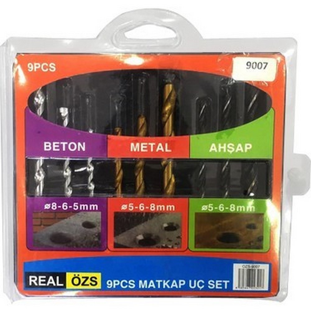 Real Özs 9 pcs Matkap Ucu Seti