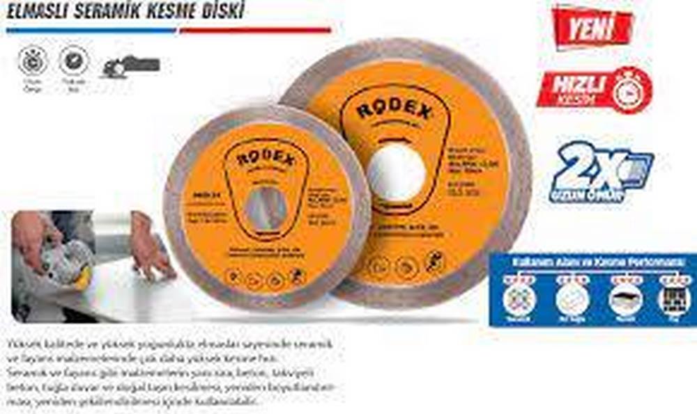 Rodex RRD115 Elmaslı Seramik Kesme Diski 115mm