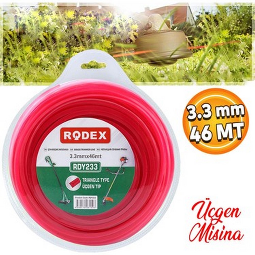 Rodex Rdy233 Rodex Çim Biçme Misinası 3.3Mm*46Mt Üçgen Tip (20)
