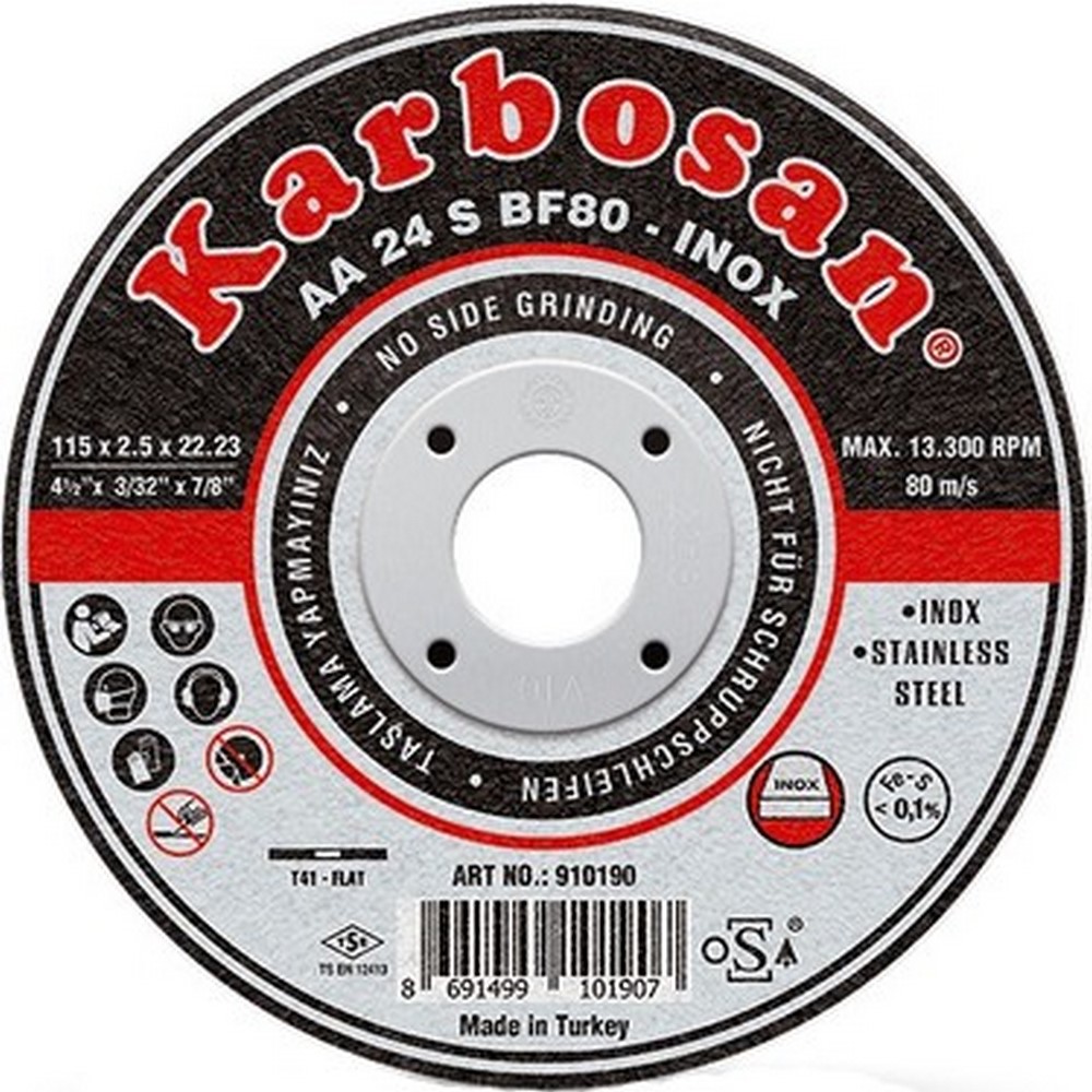 Karbosan İnox Metal Kesme Diski 115 x 1.0 x 22.23