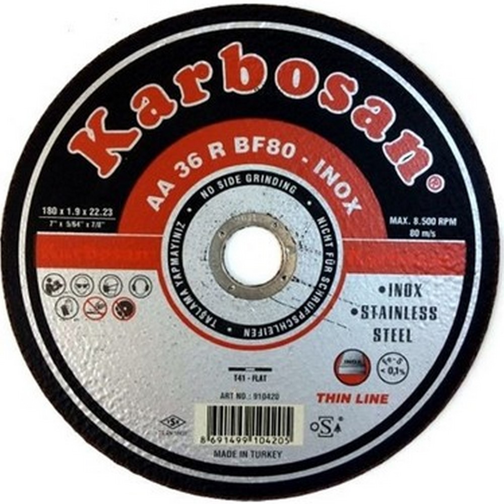 Karbosan AA 36 BF80-Inox İnce Kesme Disk