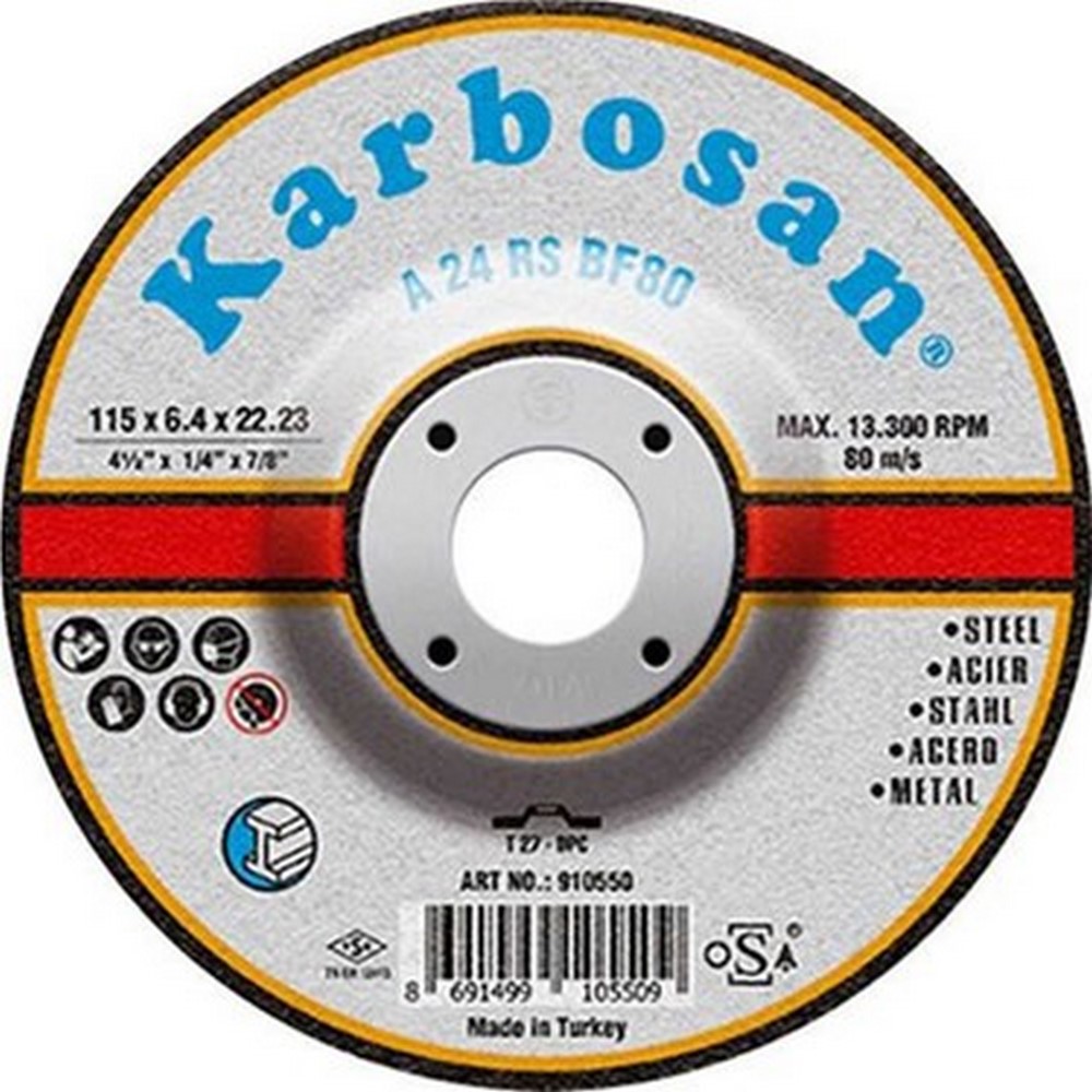 Karbosan  Metal Taşlama Taşı 115 x 6.4 x 22.23 9