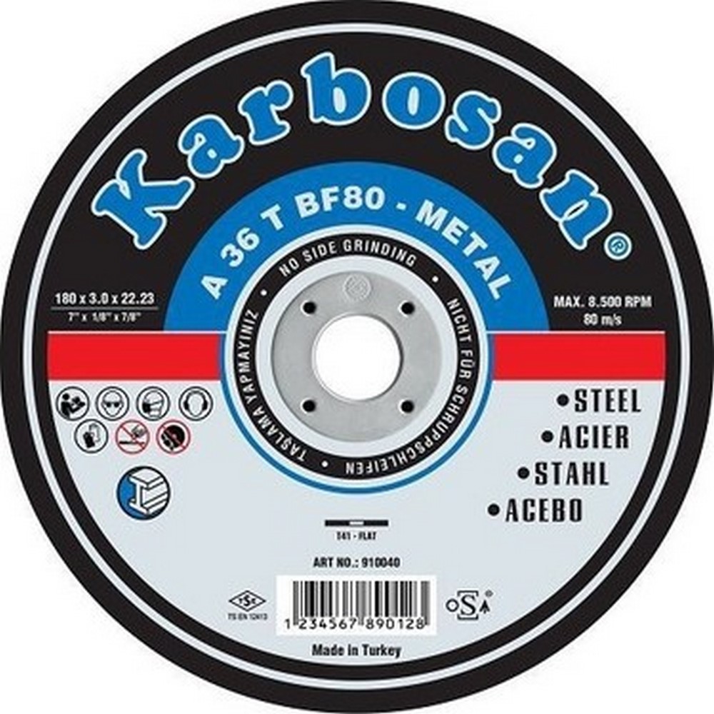 Karbosan Metal Kesme Diski 115 x 3.0 x 22.23