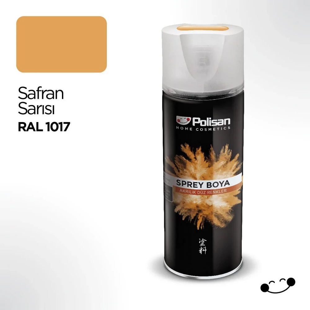 Polisan Sprey Boya Safran Sarı 400ml ral-1017