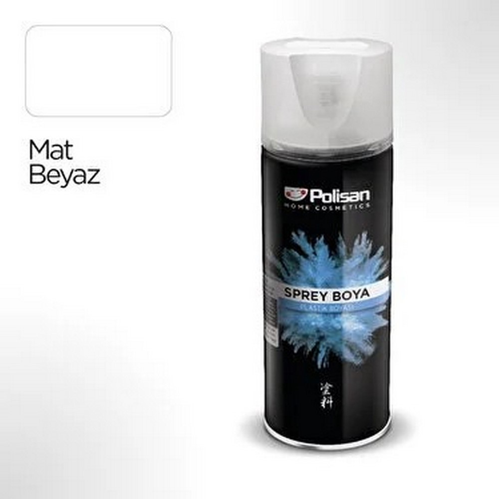 Polisan Plastik Sprey Boya Mat Beyaz