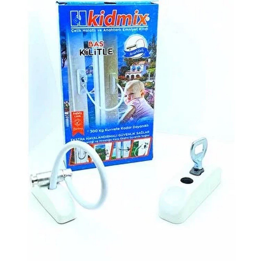 Kidmix Çelik Anahtarlı ve Halatlı Emniyet Kkilidi