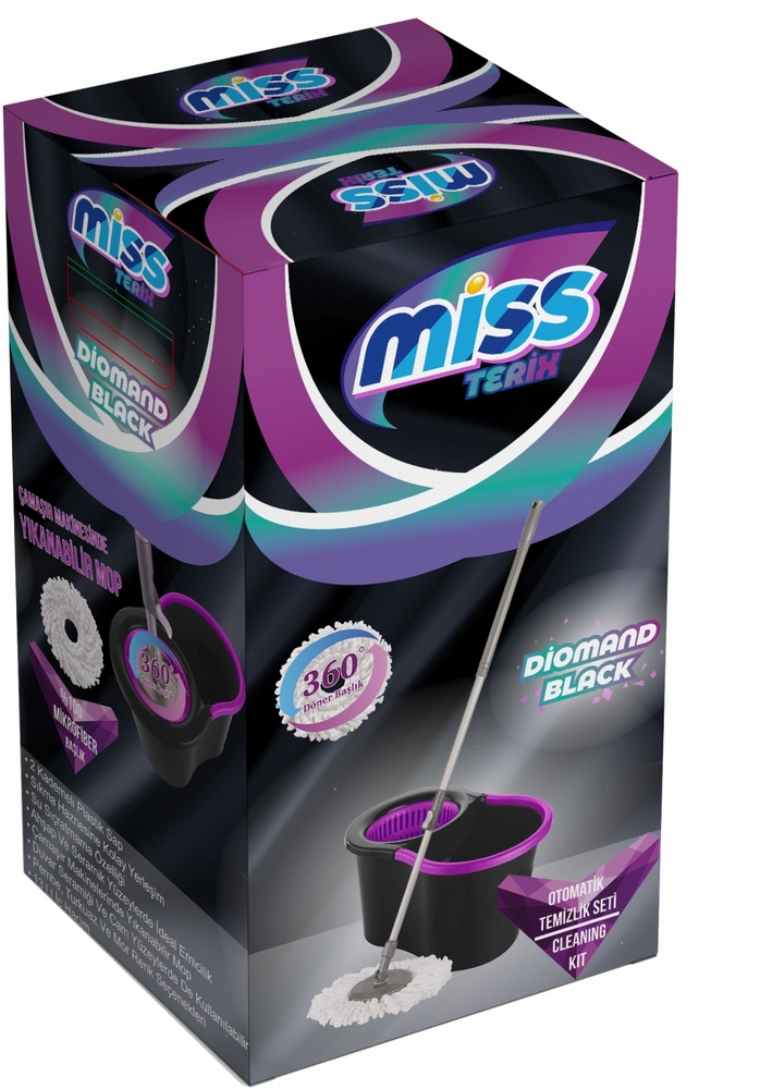 Miss Diamand Black Dönerli Vileda Seti